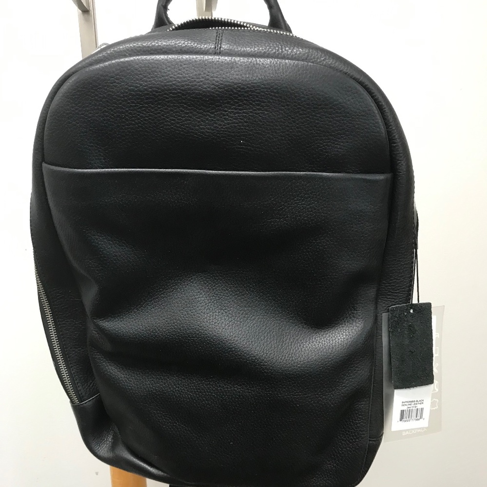 Black Leather Backpack